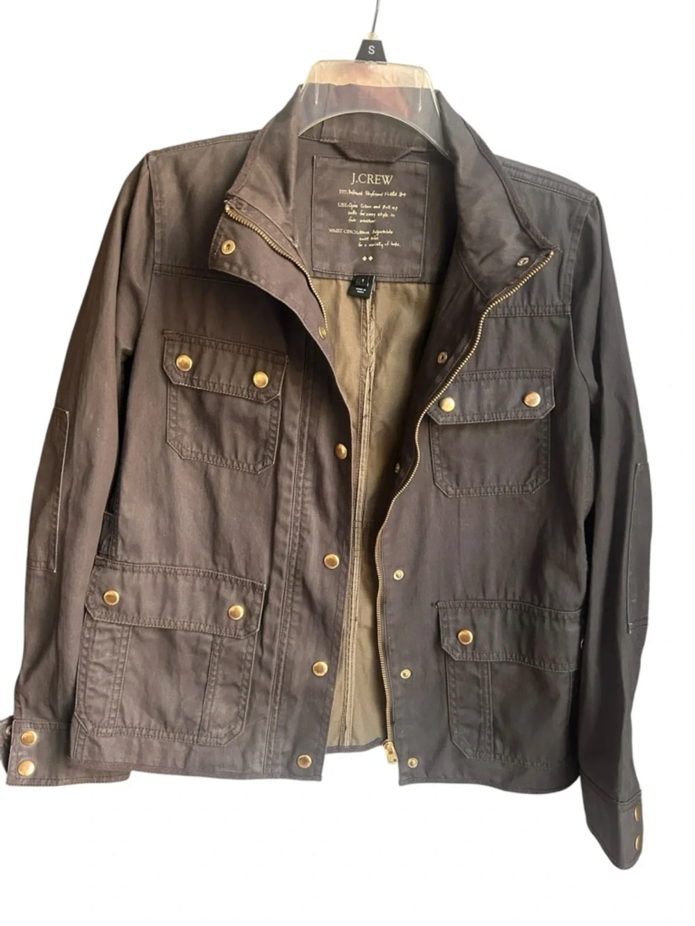 J. Crew relaxed fit field jacket brown Size Small